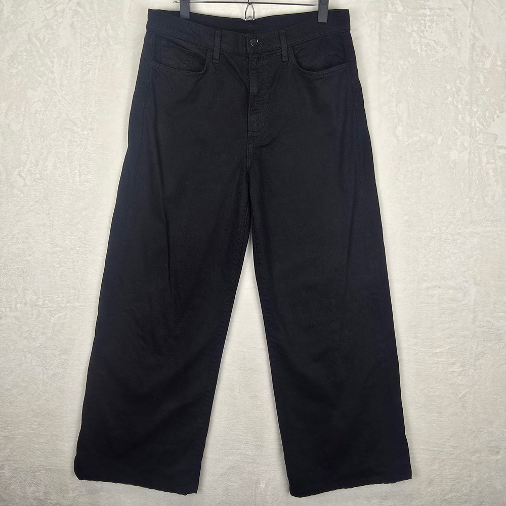 Joes Jeans The Mia Petite Wide Leg Black Jeans High Rise Size 32 29.5" Inseam